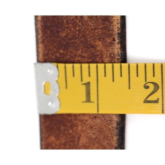 VTG Fossil BROWN GENUINE LEATHER 1.5"Wd DRESS CASUAL MEN'S BELT Sz 38/95 (B88 - Picture 9 of 13